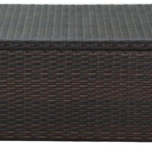 Crosley Furniture Palm Harbor All Weather Rattan Wicker Outdoor Coffee Table for Patio, Deck, Porch, Brown