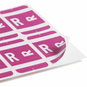 Smead AlphaZ ACCS Color-Coded Alphabetic Label R, Purple, 100 Labels per Pack (67188)