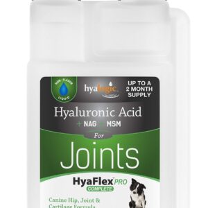 Hyalogic HyaFlex Pro-Complete Dog Joint Supplement, Canine Joint Support – Hyaluronic Acid Joint Supplement for Dogs –w/Glucosamine MSM Supplement 30-60 Day Supply, Cartilage & Coat Supplement