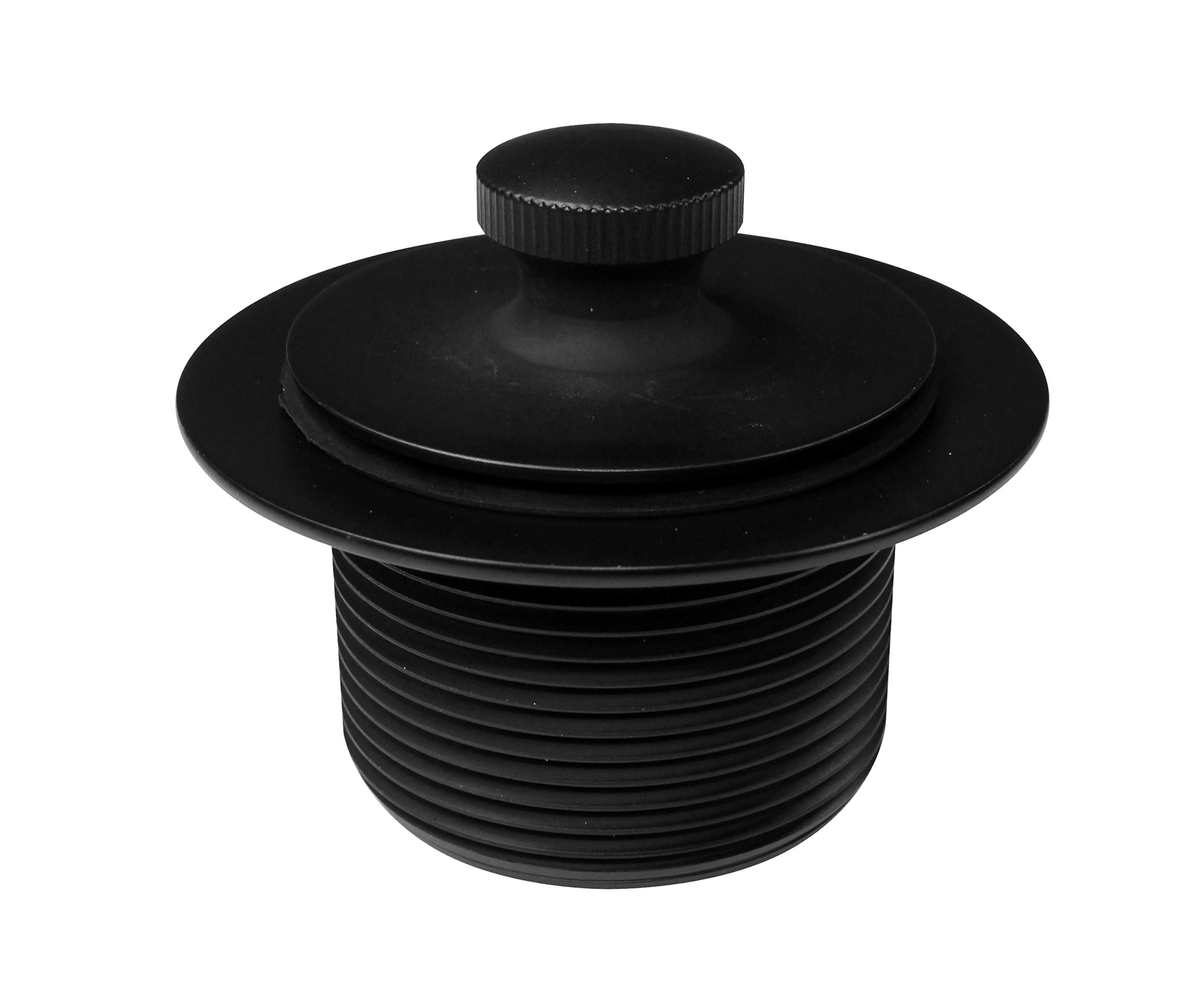 Westbrass 14" Brass Twist & Close Bath Waste & Overflow with 2-Hole Faceplate, Matte Black, D321-62