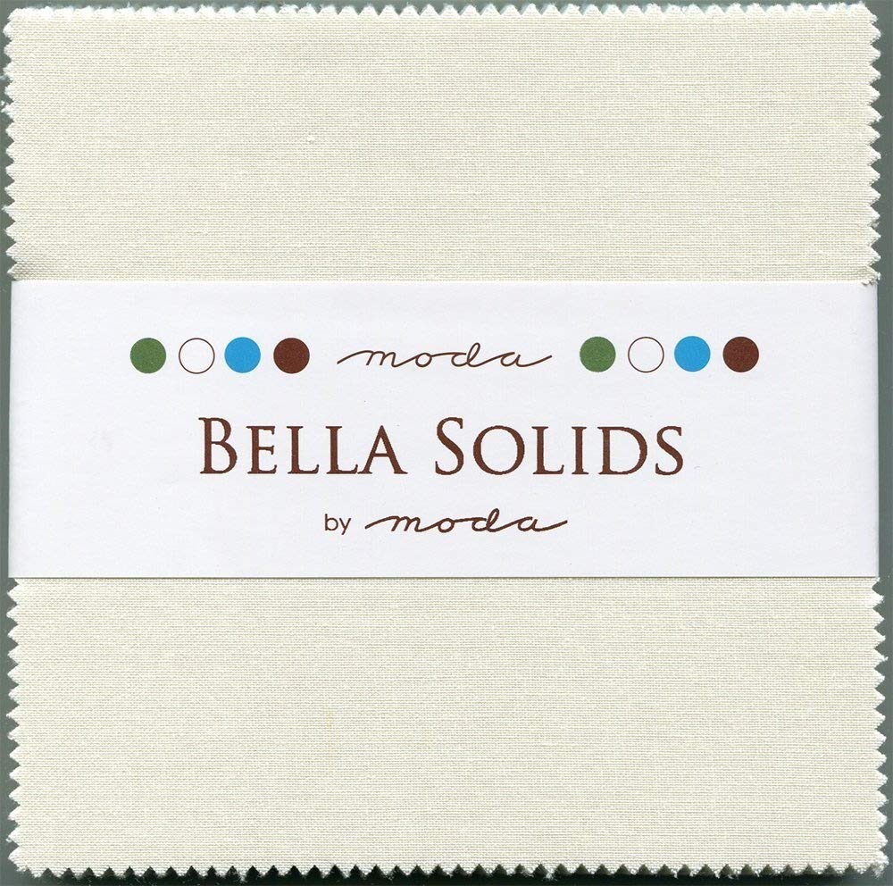 Moda Bella Solids Porcelain 9900-182 Charm Pack 42 5" (12.7cm) Quilt Squares