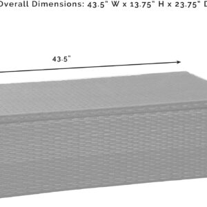 Crosley Furniture Palm Harbor All Weather Rattan Wicker Outdoor Coffee Table for Patio, Deck, Porch, Brown