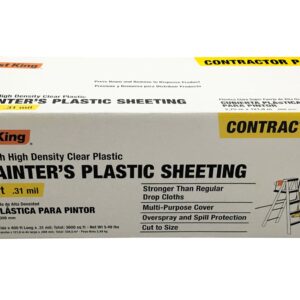 Frost King P9400 High Density Painter's Plastic Sheeting, 9' x 400' x .31 mil, Clear, Dispenser Pack