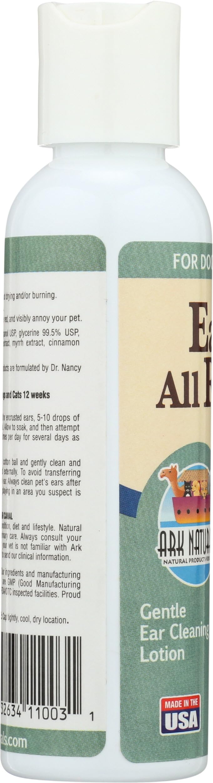 Ark Naturals Ears All Right Gentle Ear Cleansing Lotion for Dogs, Relieve Issues with Infection, Allergies, Odor and Wax, Natural Botanical Formula, 4 oz Bottle