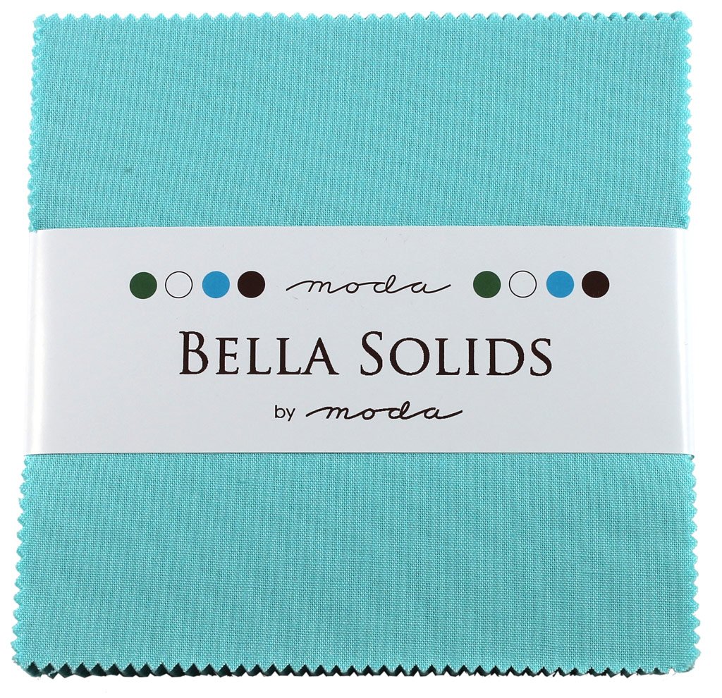 Moda Bella Solids Robins Egg Blue 9900-85 Charm Pack 5" Quilt Squares