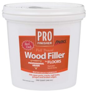 rust-oleum 138914 parks pro finish floor filler, quart, red oak