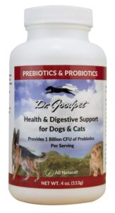 dr. goodpet probiotics w/prebiotics - billions of high-potency cfu's - superior digestive support