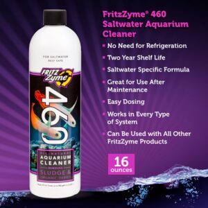 Fritz Aquatics 83370 FritzZyme 460 Biological Conditioner for Salt Water Aquariums, 16-Ounce