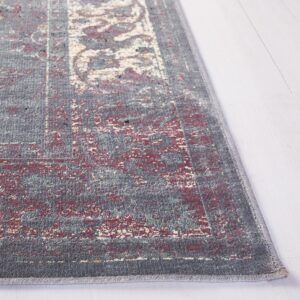 SAFAVIEH Vintage Collection Runner Rug - 2'2" x 6', Soft Anthracite, Oriental Distressed Viscose Design, Ideal for High Traffic Areas in Living Room, Bedroom (VTG117-330)