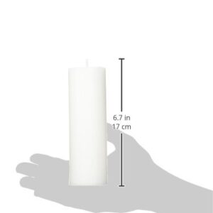 6 Inch White Pillar Candle