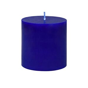 zest candle pillar candle, 3 by 3-inch, blue