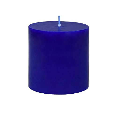 Zest Candle Pillar Candle, 3 by 3-Inch, Blue