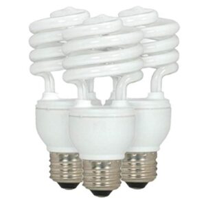 Satco S6271 18W T2 Ultra Mini Spiral Compact Fluorescent (CFL) Light Bulb, 18T2, White, 3 Count