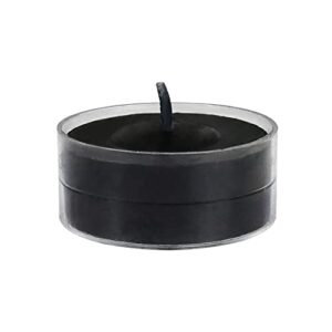 zest candle black (50pcs) tealight candles, 50 count