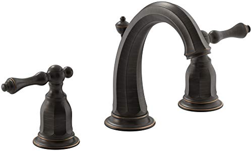 KOHLER Kelston Widespread Bathroom Sink Faucet, Drain Included, 3 Hole Installation, Oil-Rubbed Bronze Finish, K-13491-4-2BZ