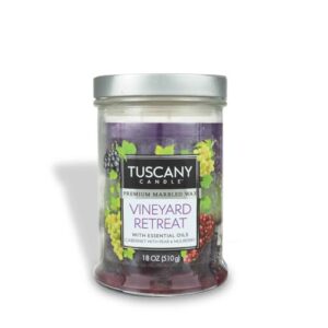 tuscany candle vineyard retreat long-lasting scented jar candle, 18 oz