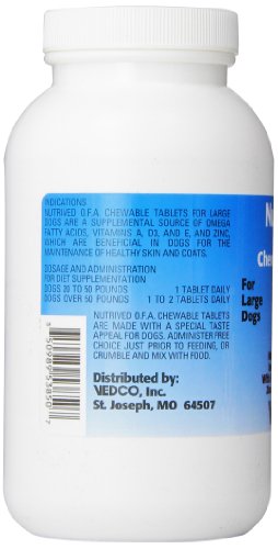 Vedco 60 Count Nutrived O.F.A. Chewable Tablets for Large Dogs