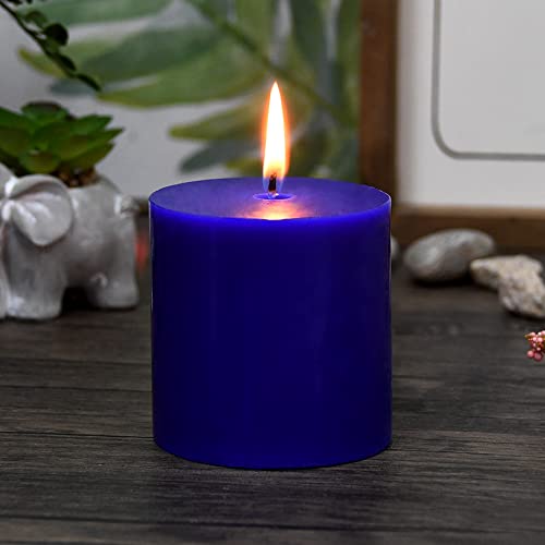 Zest Candle Pillar Candle, 3 by 3-Inch, Blue