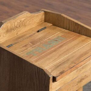 Sunny Designs Sedona Trash Box, Rustic Oak Finish