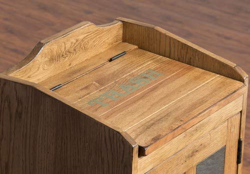 Sunny Designs Sedona Trash Box, Rustic Oak Finish