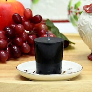 Zest Candle 12-Piece Votive Candles, Black