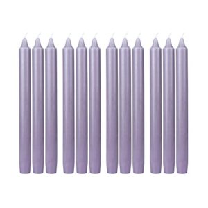 Zest Candle 12-Piece Taper Candles, 10-Inch, Lavender Straight