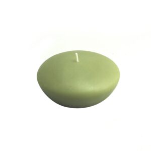 zest candle 12-piece floating candles, 3-inch, sage green