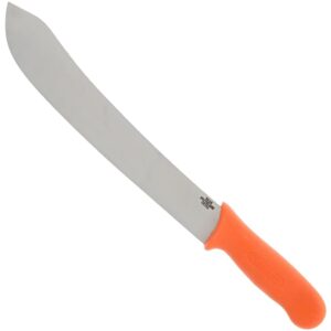 zenport k120 butcher and field harvest knife, 12-inch blade, stainless steel