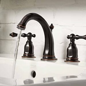 KOHLER Kelston Widespread Bathroom Sink Faucet, Drain Included, 3 Hole Installation, Oil-Rubbed Bronze Finish, K-13491-4-2BZ