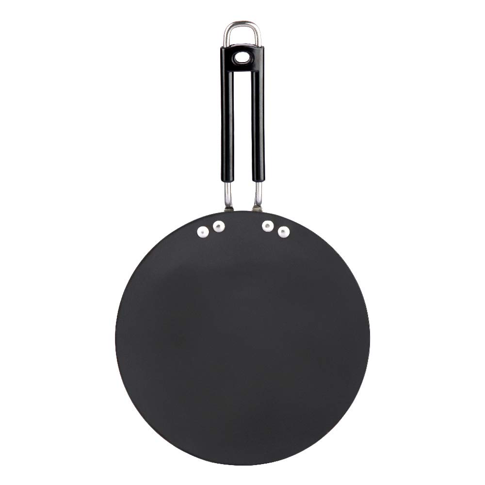 Vinod 220cm Black Pearl Concave Hard Anodized Tawa, 8.5-Inch