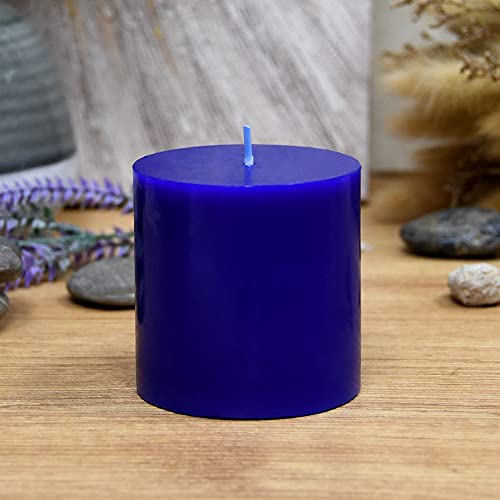 Zest Candle Pillar Candle, 3 by 3-Inch, Blue