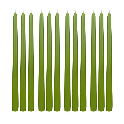 12 Inch Sage Green Taper Candles