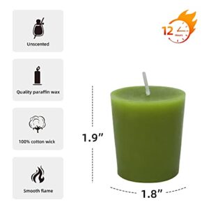 Zest Candle CVZ-013 12-Piece Votive Candles, Sage Green