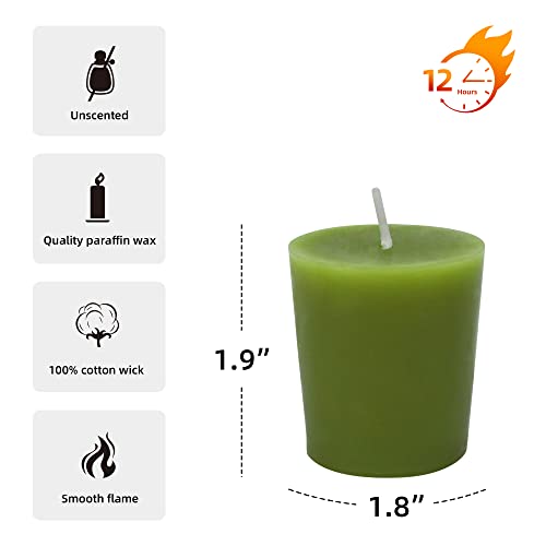 Zest Candle CVZ-013 12-Piece Votive Candles, Sage Green