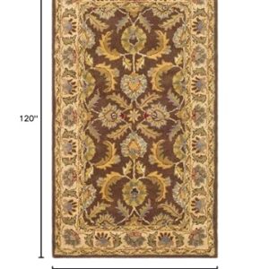 SAFAVIEH Heritage Collection 8' x 10' Brown / Ivory HG451A Handmade Traditional Oriental Premium Wool Area Rug