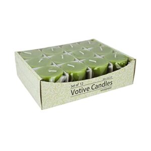 Zest Candle CVZ-013 12-Piece Votive Candles, Sage Green