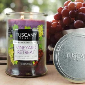 Tuscany Candle Vineyard Retreat Long-Lasting Scented Jar Candle, 18 oz