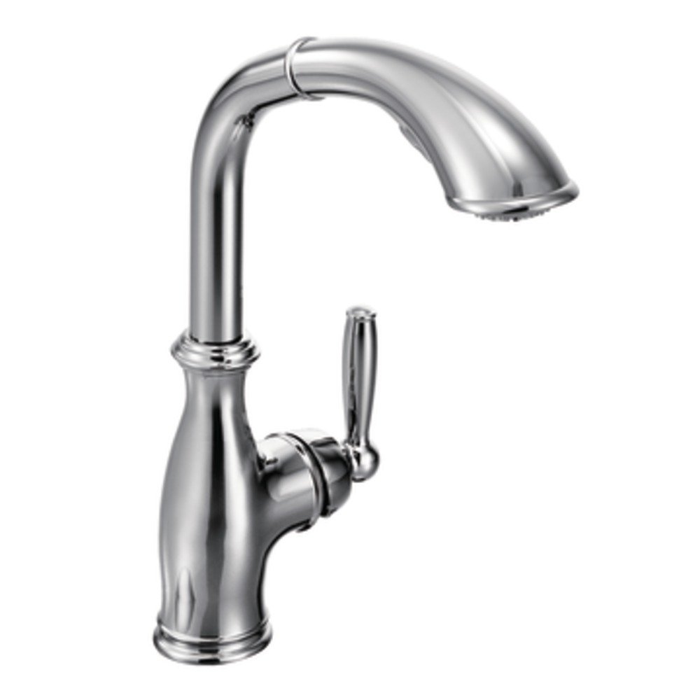 Moen 7285C Brantford One-Handle High Arc Pullout Kitchen Faucet, Chrome