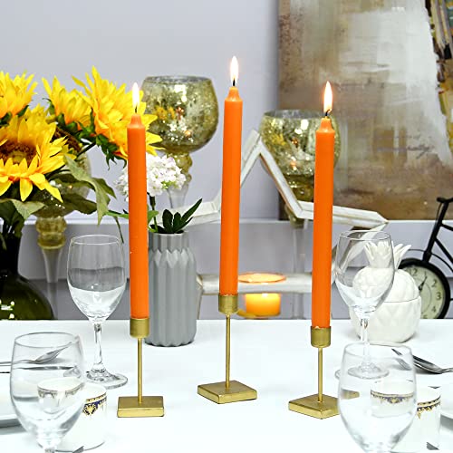 10 Inch Orange Straight Taper Candles