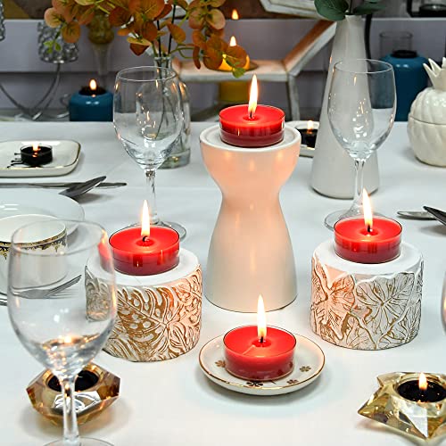 Zest Candle 12-Piece Tealight Candles, Mega Oversized Red s