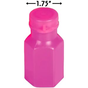 Rhode Island Novelty 1.75 Inch Neon Bubble Bottles, Pack of 48