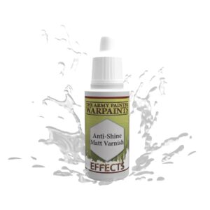 the army painter anti shine matt varnish for miniature painting - after quickshade matte top coat acrylic varnish for miniatures - matte finish for acrylic model paint, 18ml, dropper bottle