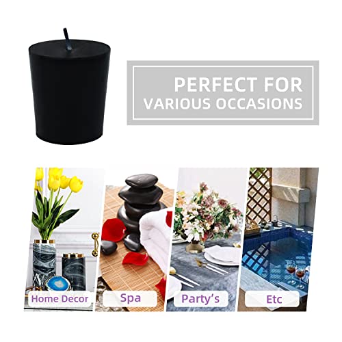 Zest Candle 12-Piece Votive Candles, Black