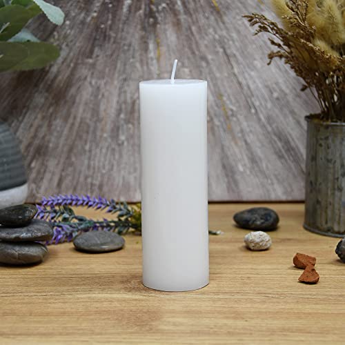 6 Inch White Pillar Candle