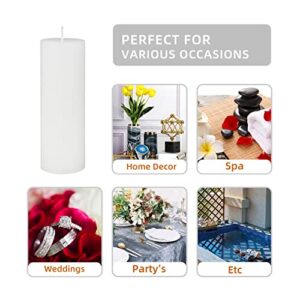 6 Inch White Pillar Candle