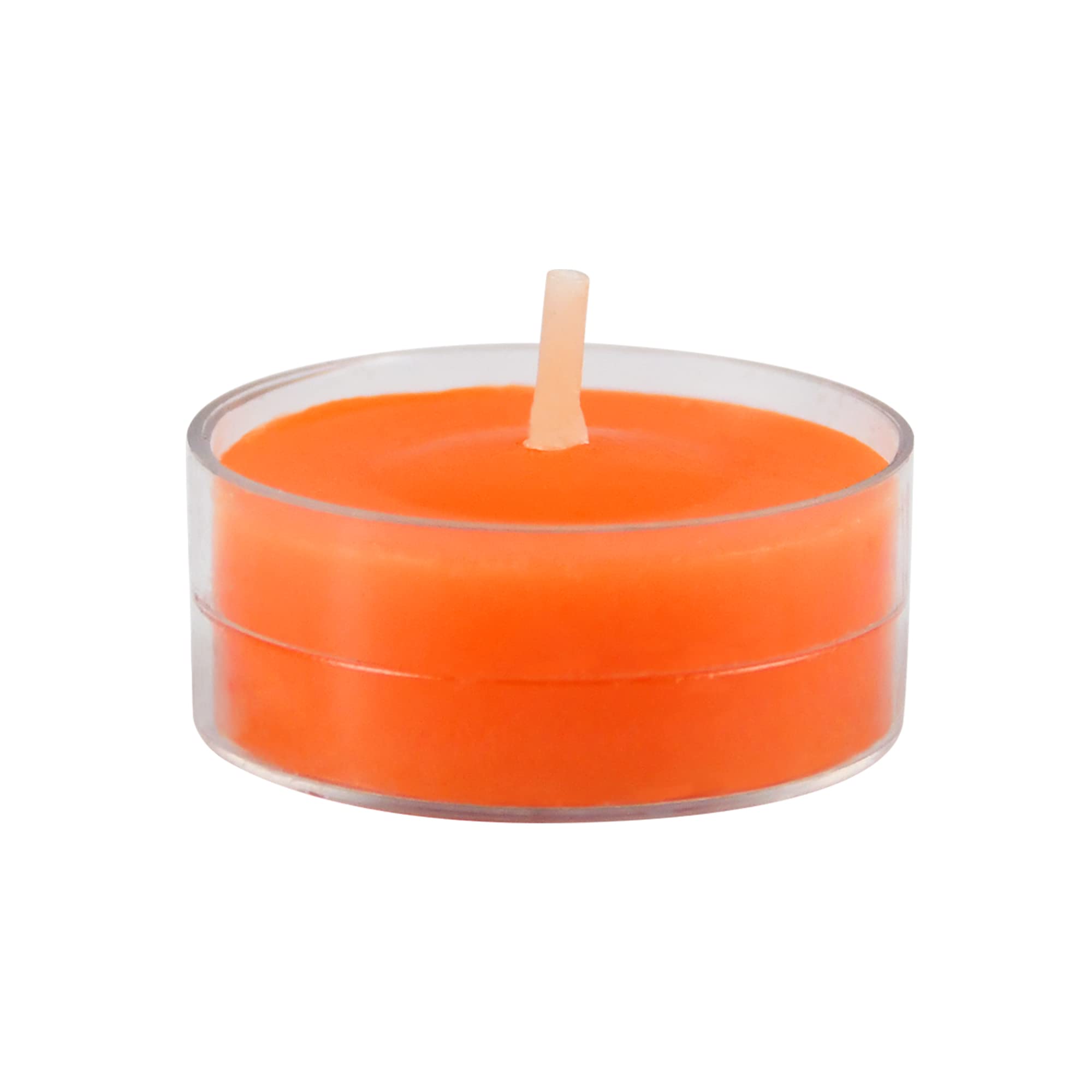 Zest Candle 50-Piece Tealight Candles, Orange