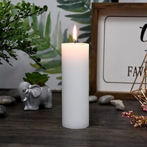 6 Inch White Pillar Candle