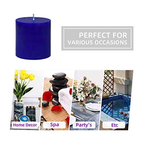 Zest Candle Pillar Candle, 3 by 3-Inch, Blue