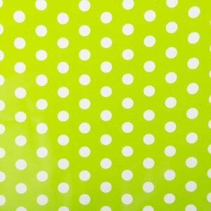 JAM Paper Gift Wrap - Polka Dot Wrapping Paper - 25 Sq Ft (30 in x 10 Ft) - Lime Green with White Dots - Roll Sold Individually