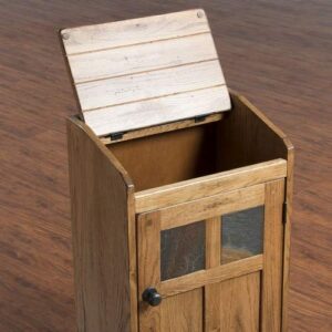 Sunny Designs Sedona Trash Box, Rustic Oak Finish